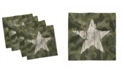 Ambesonne Camouflage Set of 4 Napkins, 12" x 12"